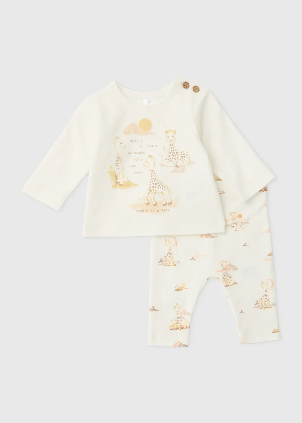 Sophie la Girafe Baby Cream Top & Leggings Set (Newborn-23mths) - 0-3 months Image 1