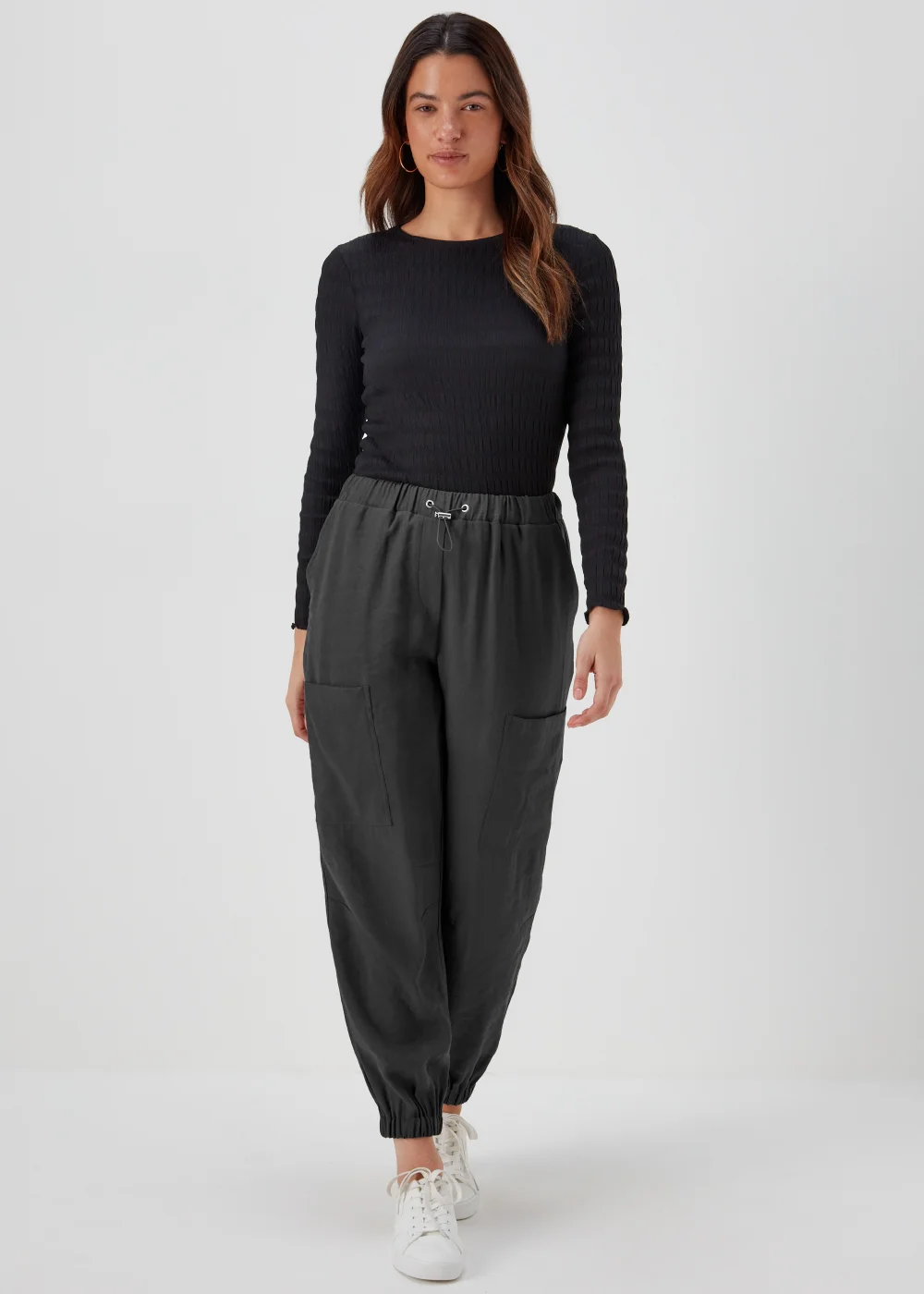 Charcoal Parachute Trousers - 8 Image 1