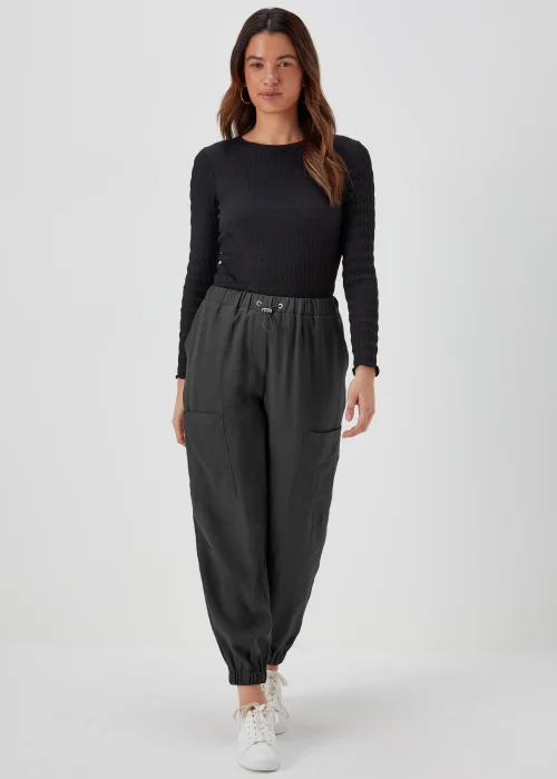 Charcoal Parachute Trousers - 8 Image 1