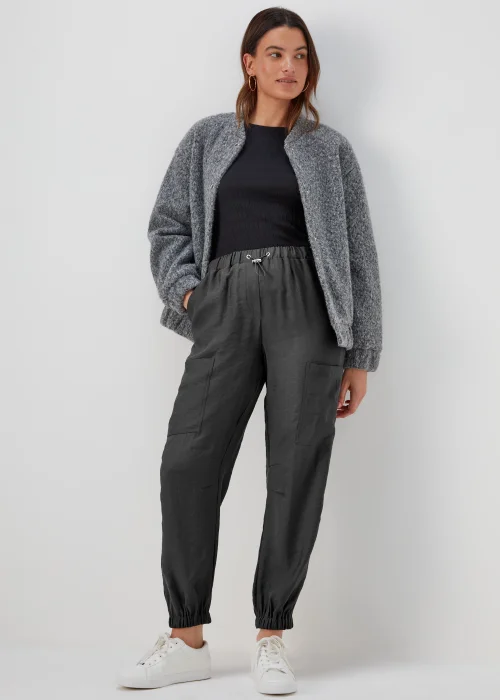 Charcoal Parachute Trousers - 8 Image 4