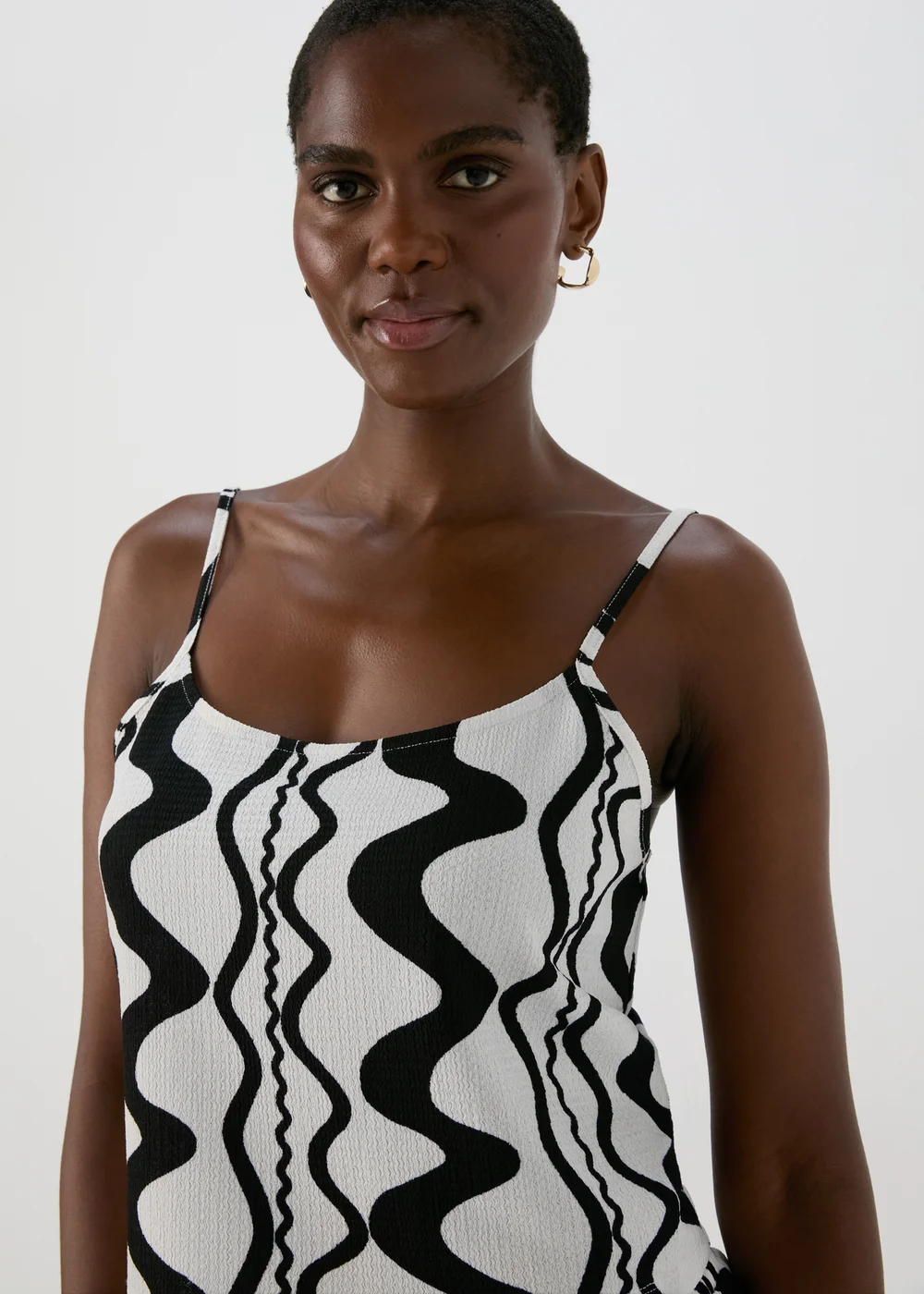 Black Mono Swirls Co Ord Top - 8 Image 3