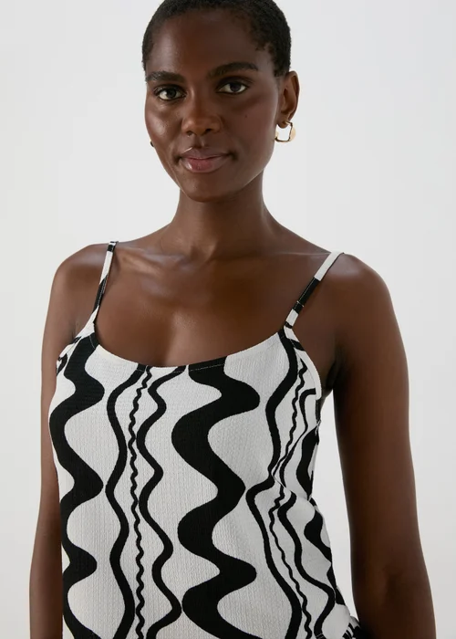 Black Mono Swirls Co Ord Top - 8 Image 3