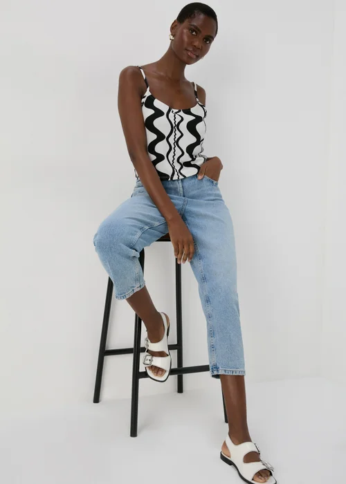 Black Mono Swirls Co Ord Top - 8 Image 4