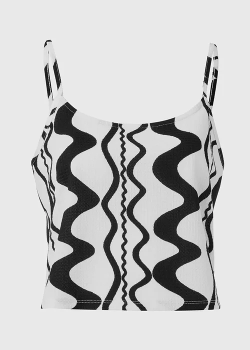 Black Mono Swirls Co Ord Top - 8 Image 5