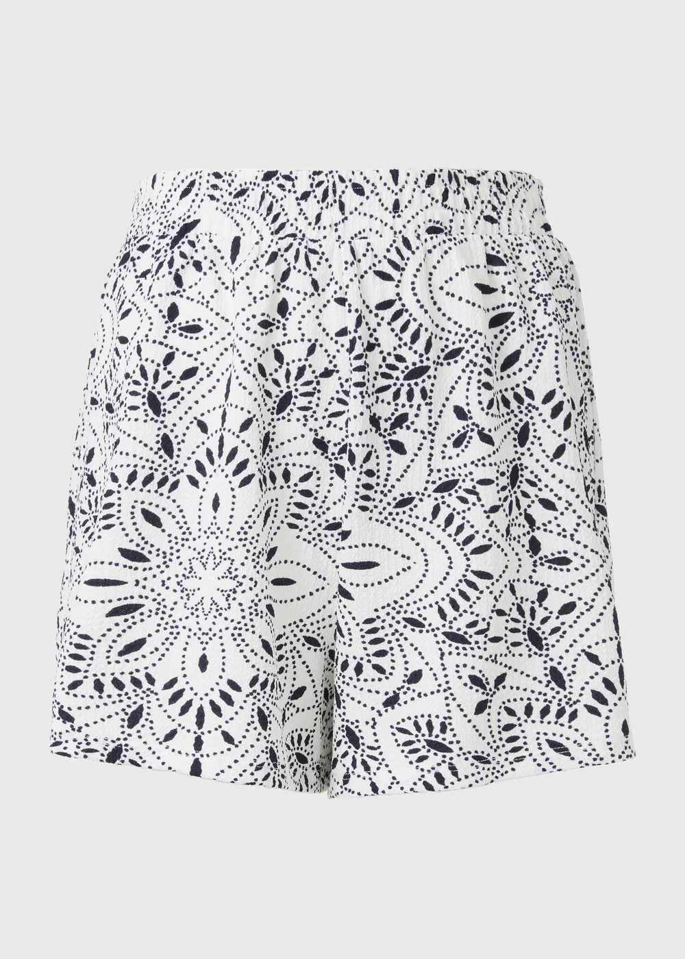 White & Blue Floral Print Co Ord Shorts - 8 Image 5