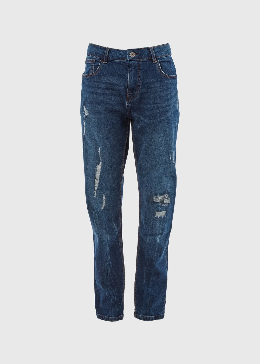 Dark Wash Rip & Repair Jeans - 30 Waist Regular Image 5