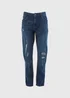 Dark Wash Rip & Repair Jeans - 30 Waist Regular Image 5