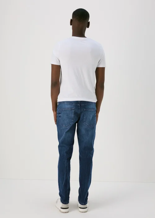 Dark Wash Rip & Repair Jeans - 30 Waist Regular Image 2