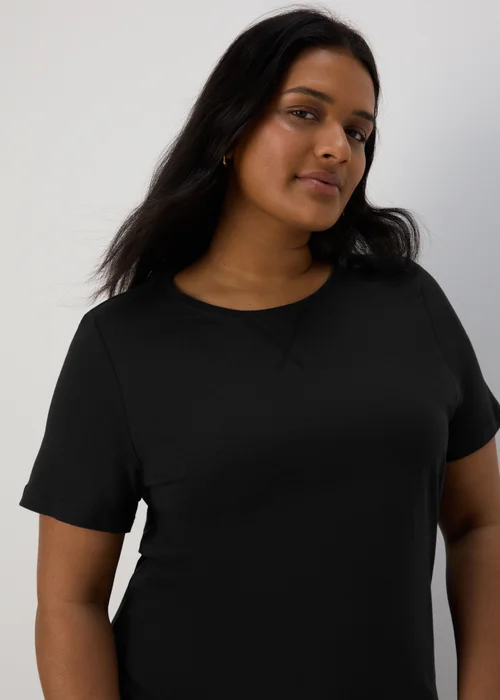Black Jersey T-Shirt Midi Dress - 8 Image 6