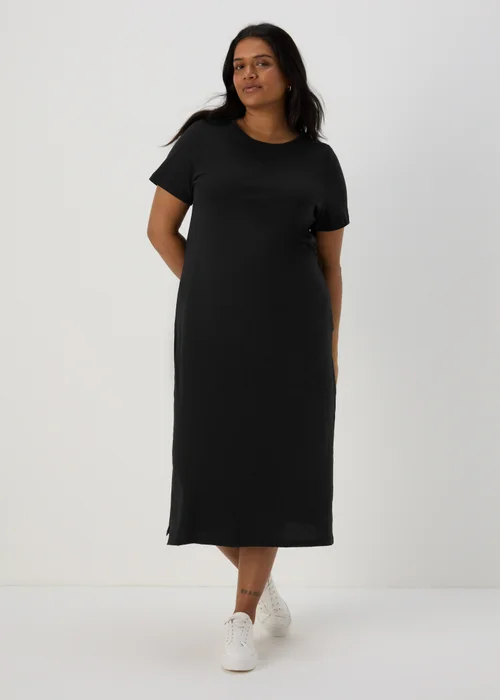 Black Jersey T-Shirt Midi Dress - 8 Image 2