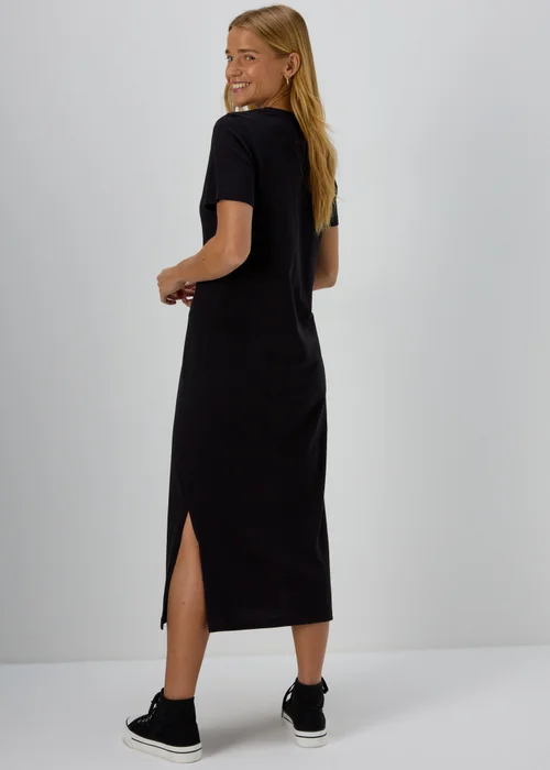 Black Jersey T-Shirt Midi Dress - 8 Image 3