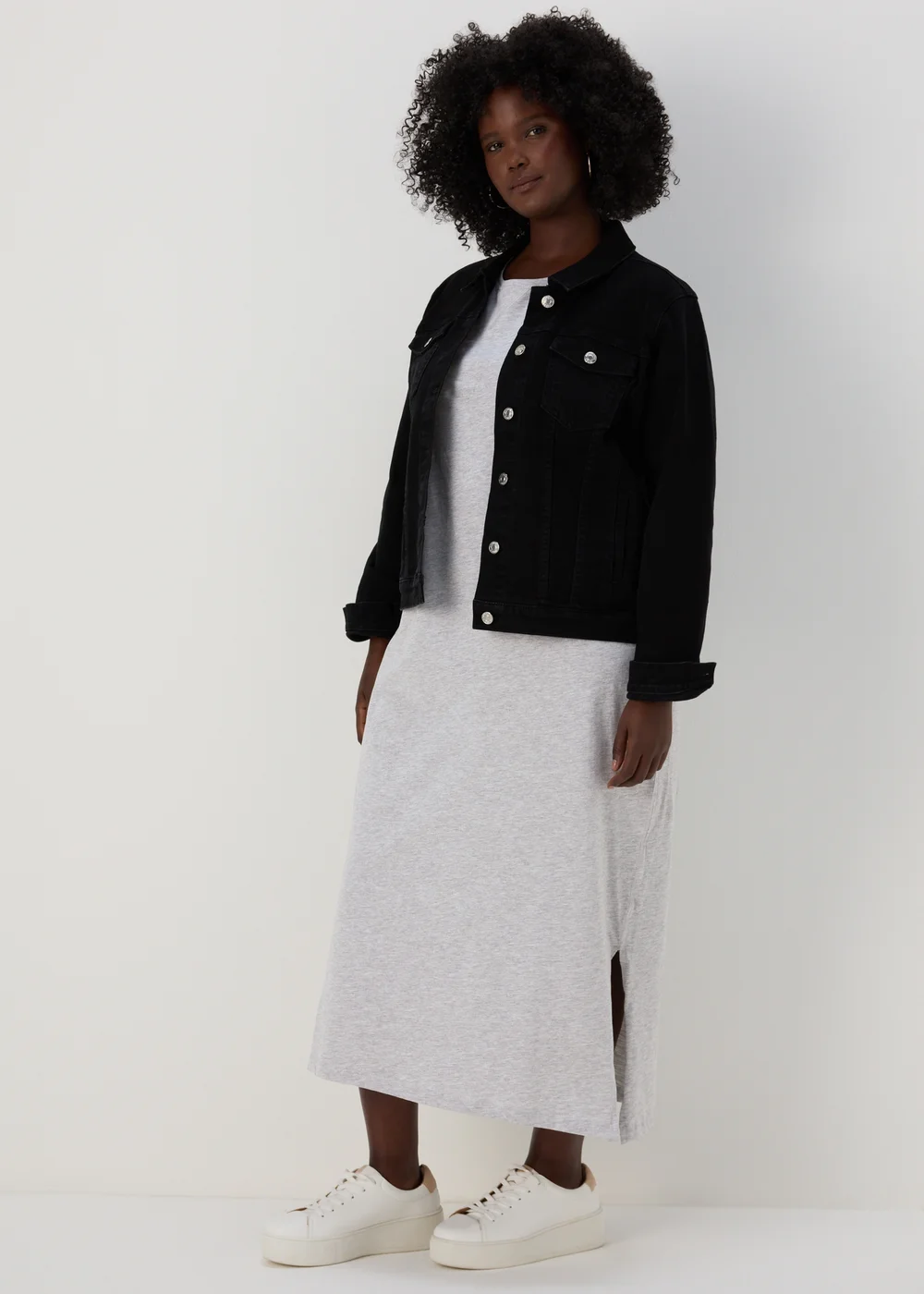 Grey Jersey T-Shirt Dress - 8 Image 8