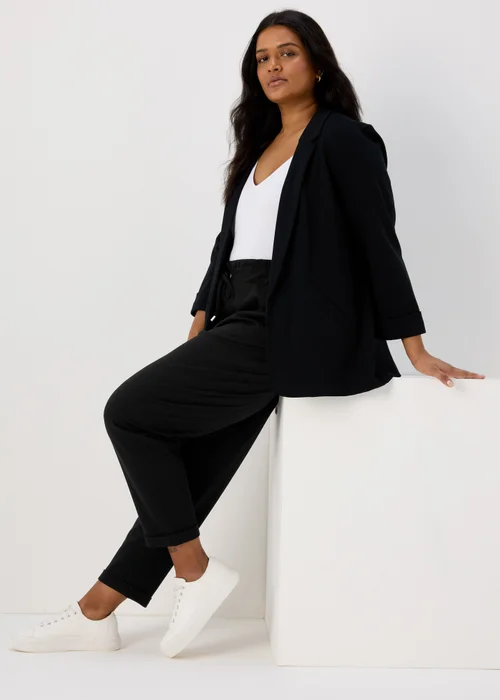 Et Vous Black Solid Ponte Joggers - 8 Image 8