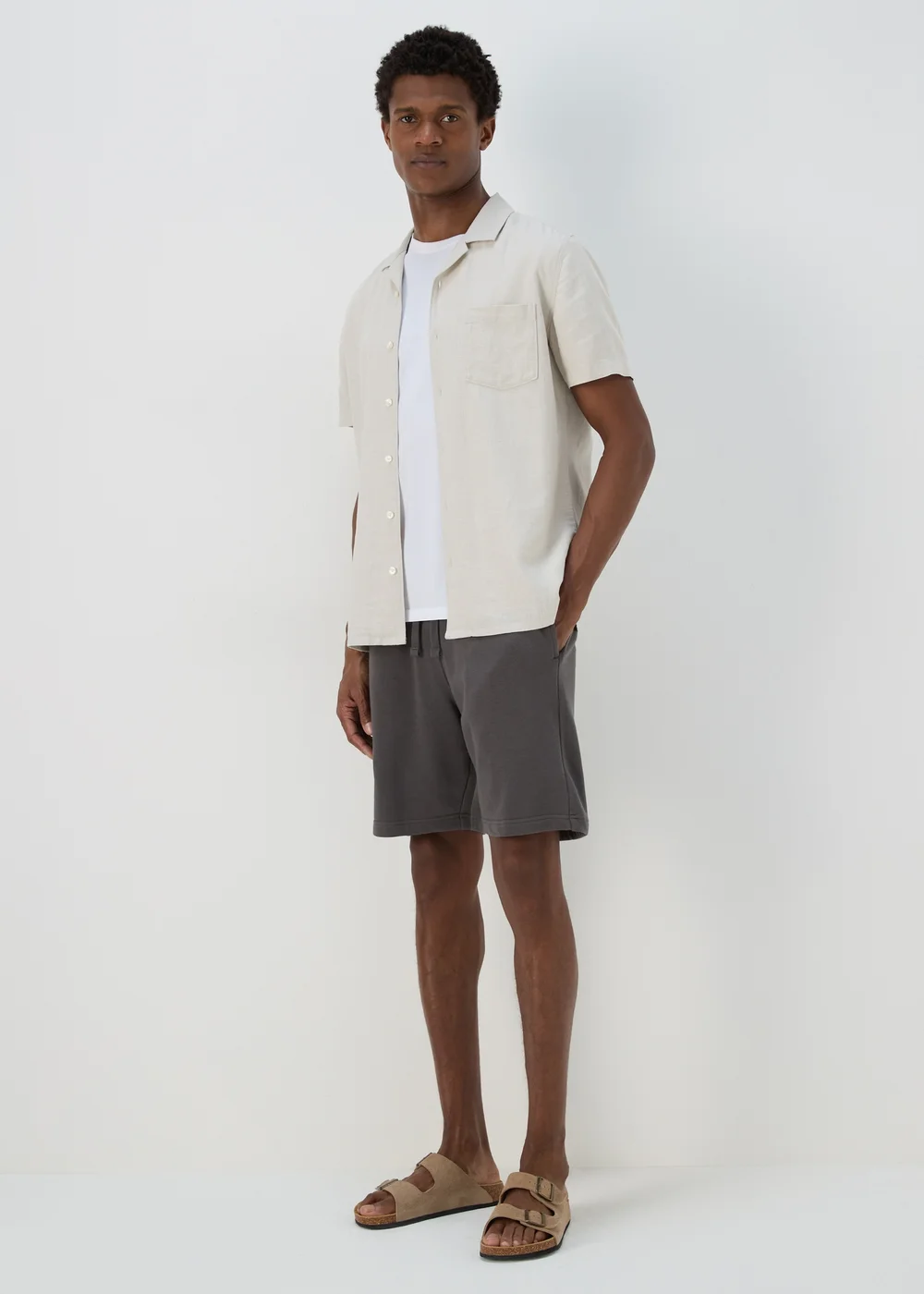Charcoal Basic Jogger Shorts - XS Image 1