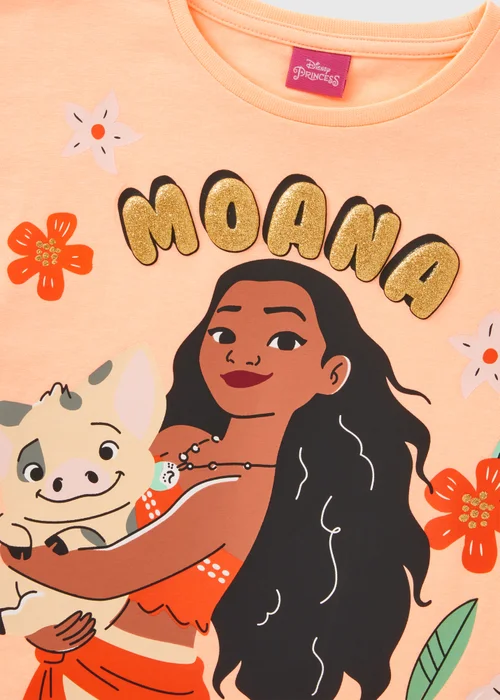 Disney Girls Pink Moana T-Shirt (1-9yrs) - 1-1.5 Yrs Image 2
