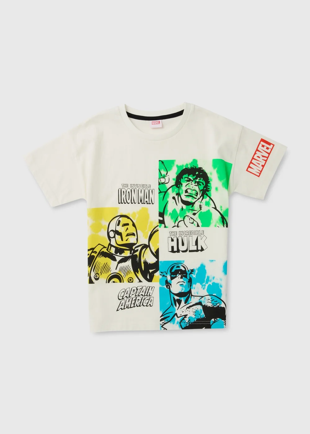 Marvel Boys White Neon T-Shirt (4-12yrs) - 3 Yrs Image 1