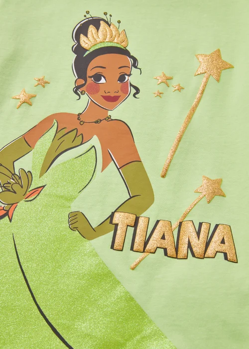 Disney Girls Green I Am Tiana T-Shirt (3-12yrs) - 3 Yrs Image 2