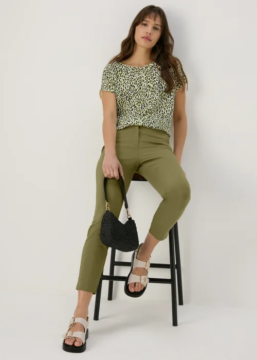 Et Vous Khaki Capri Trousers - 8 Image 4