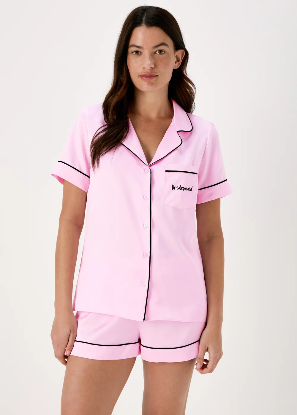 Pink Bridesmaid Pyjama Set - Size 8 Image 3