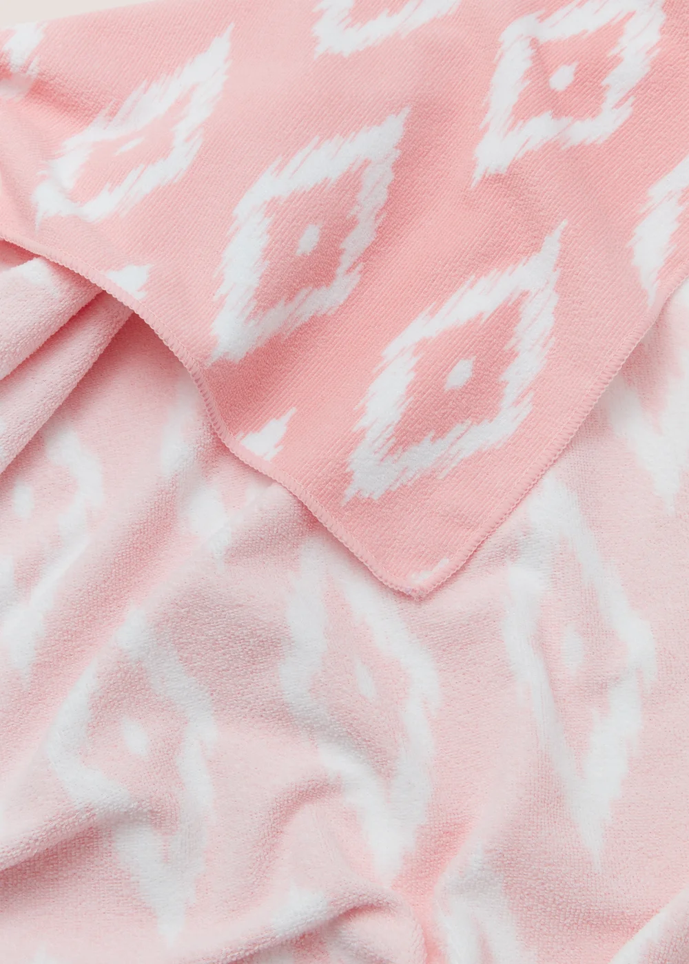 Pink Geo Print Microfibre Beach Towel Image 2