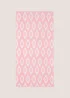 Pink Geo Print Microfibre Beach Towel Image 1
