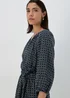 Blue Dobby Mini Shirt Dress - 8 Image 3
