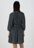 Blue Dobby Mini Shirt Dress - 8 Image 2