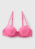 Pink Padded Underwired Balcony Bra - 32A Image 4
