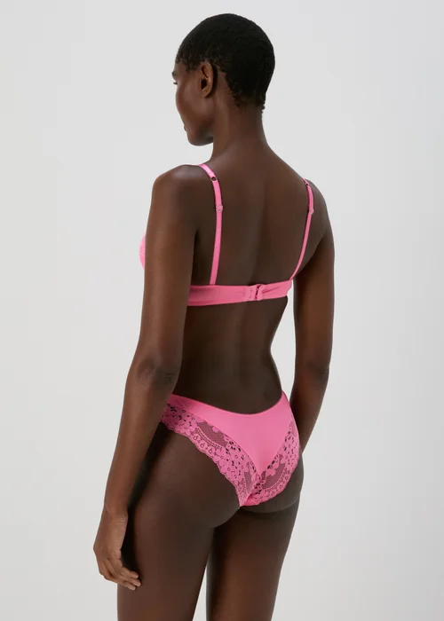 Pink Padded Underwired Balcony Bra - 32A Image 2