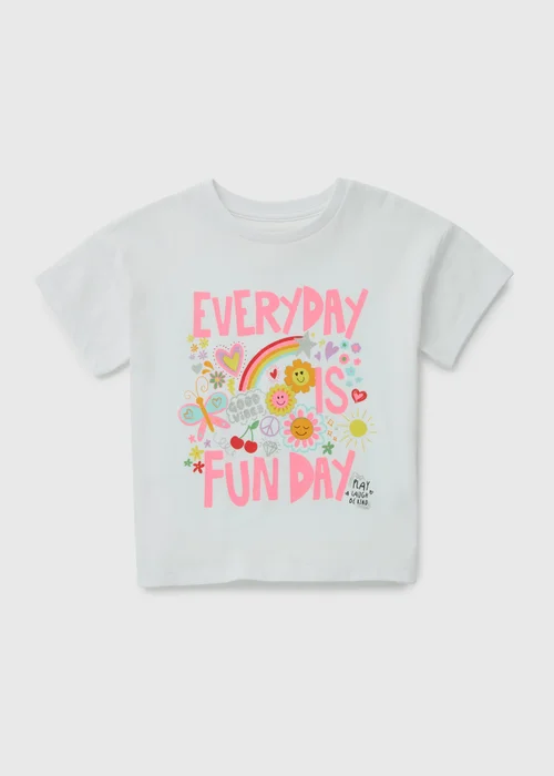 Girls White Fun Day T-Shirt (1-7yrs) - 1-1.5 Yrs Image 1