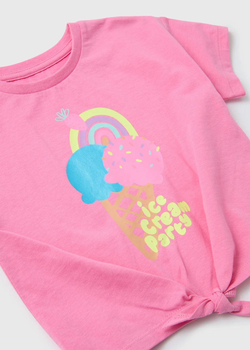 Girls Pink Ice Cream T-Shirt (1-7yrs) - 1-1.5 Yrs Image 2