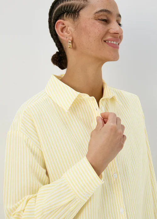 Yellow Stripe Cotton Shirt - 8 Image 3