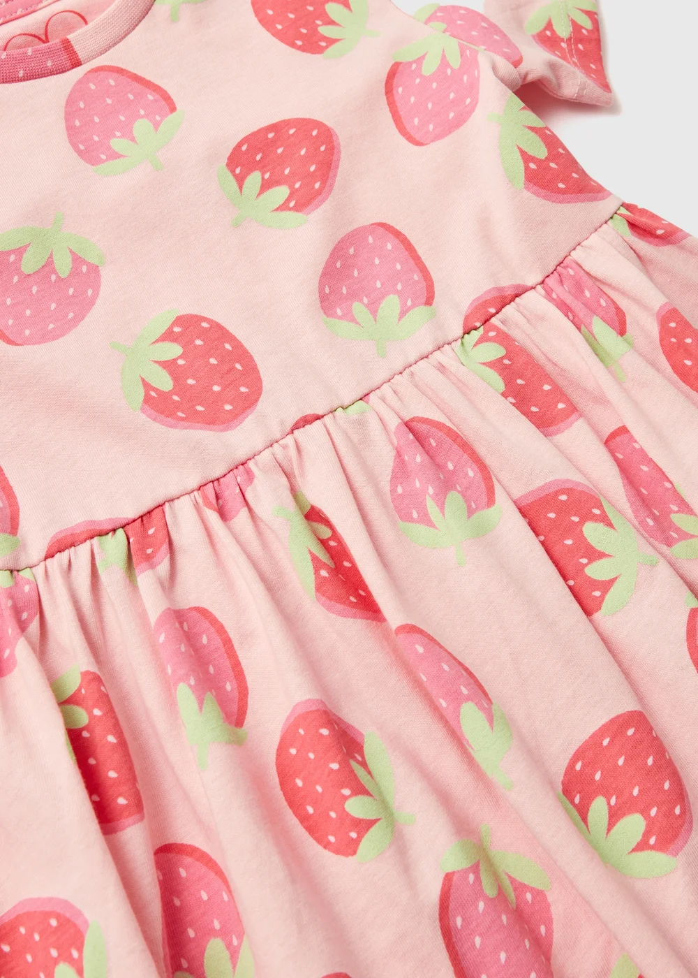 Girls Pink Strawberry Dress (1-7yrs) - 1-1.5 Yrs Image 2
