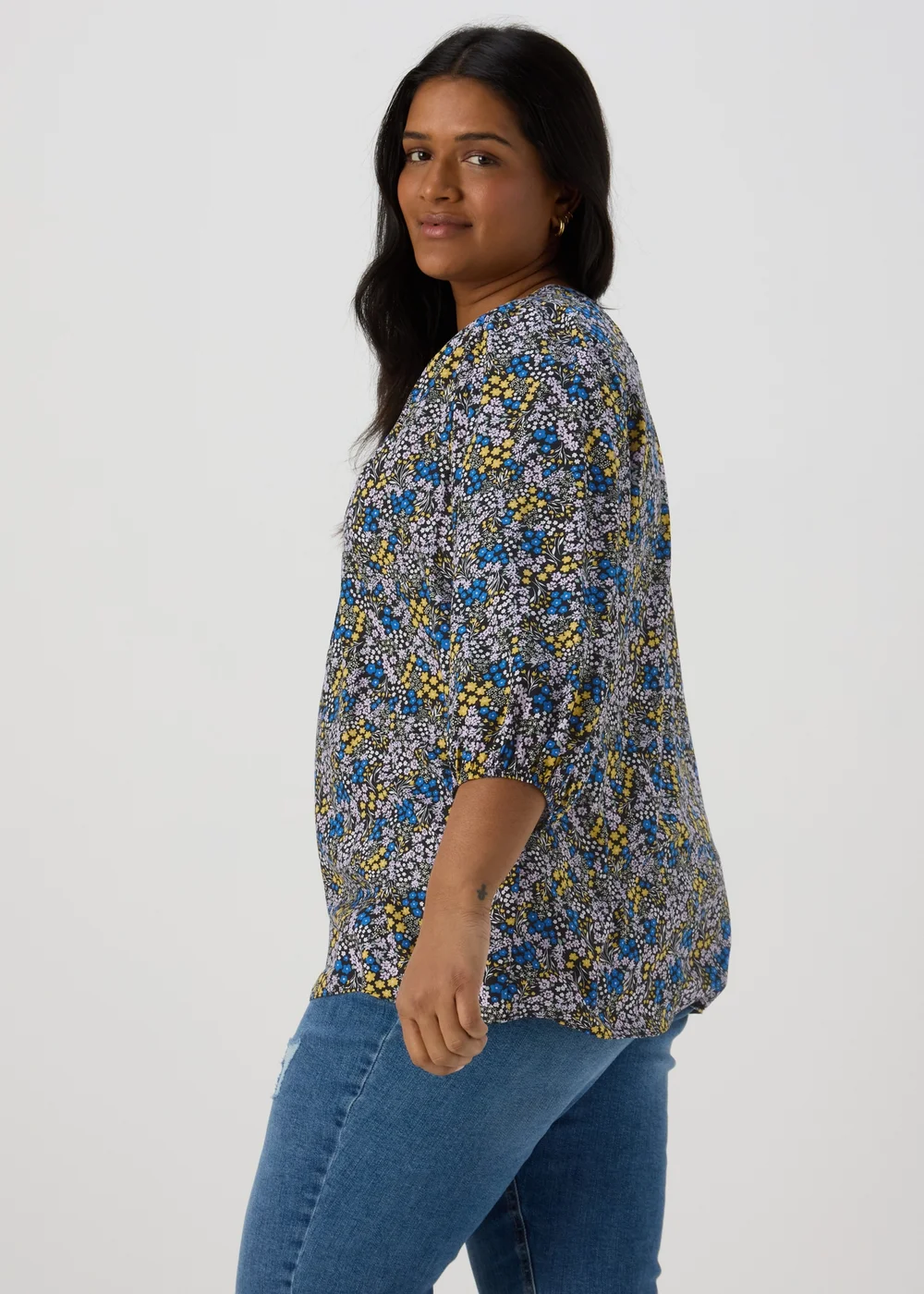 Multicoloured Viscose Popover Blouse - 8 Image 4