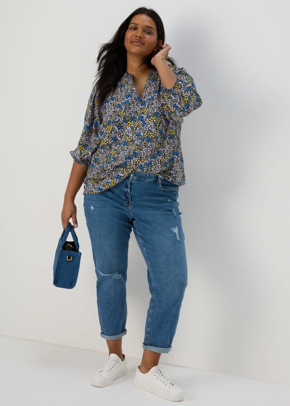 Multicoloured Viscose Popover Blouse - 8 Image 8