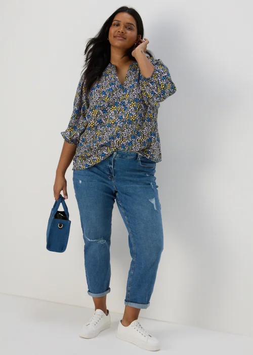 Multicoloured Viscose Popover Blouse - 8 Image 8