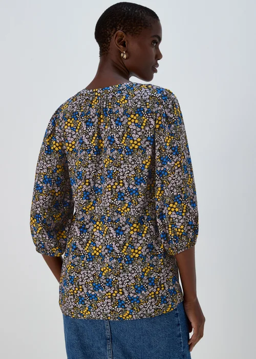 Multicoloured Viscose Popover Blouse - 8 Image 3