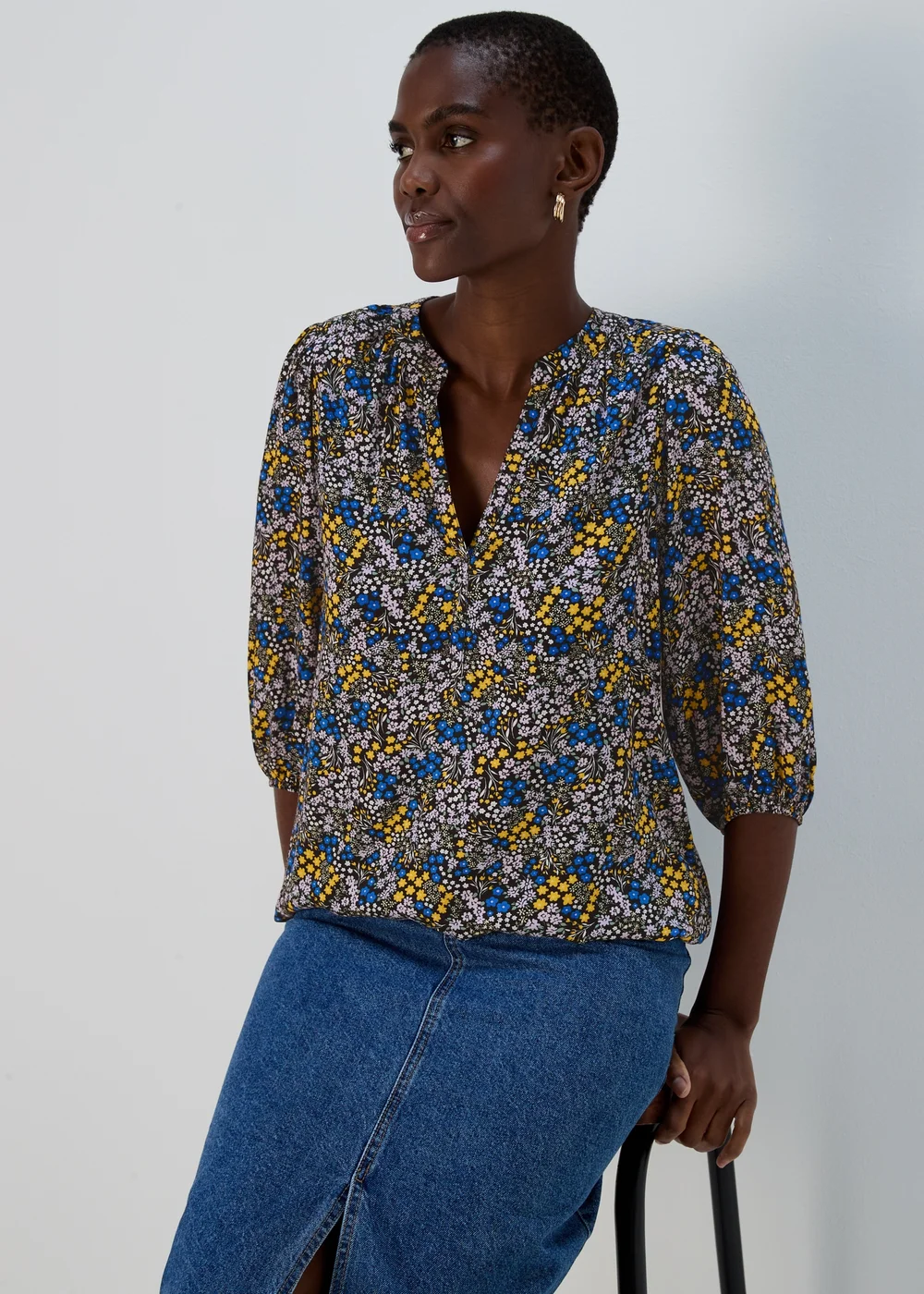 Multicoloured Viscose Popover Blouse - 8 Image 1
