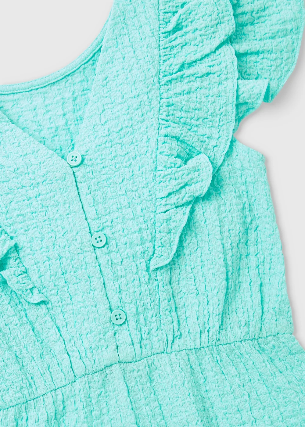 Girls Aqua Frill Crinkle Jumpsuit (7-13yrs) - 7 Yrs Image 2