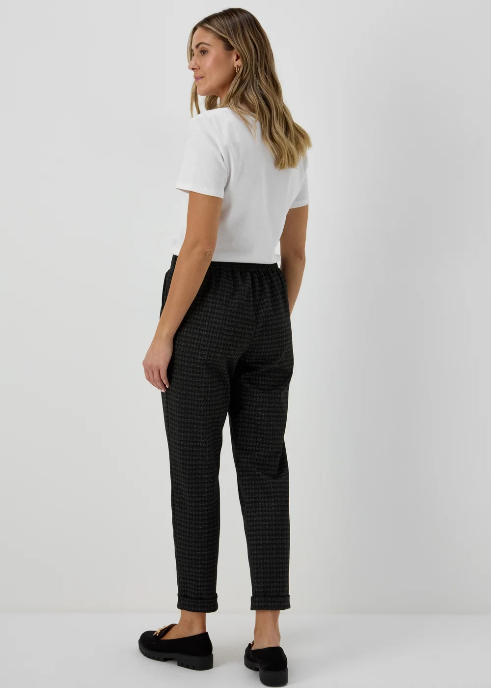 Grey Zig Zag Pull On Trousers - 8 Image 2