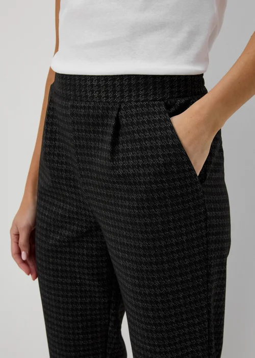 Grey Zig Zag Pull On Trousers - 8 Image 3