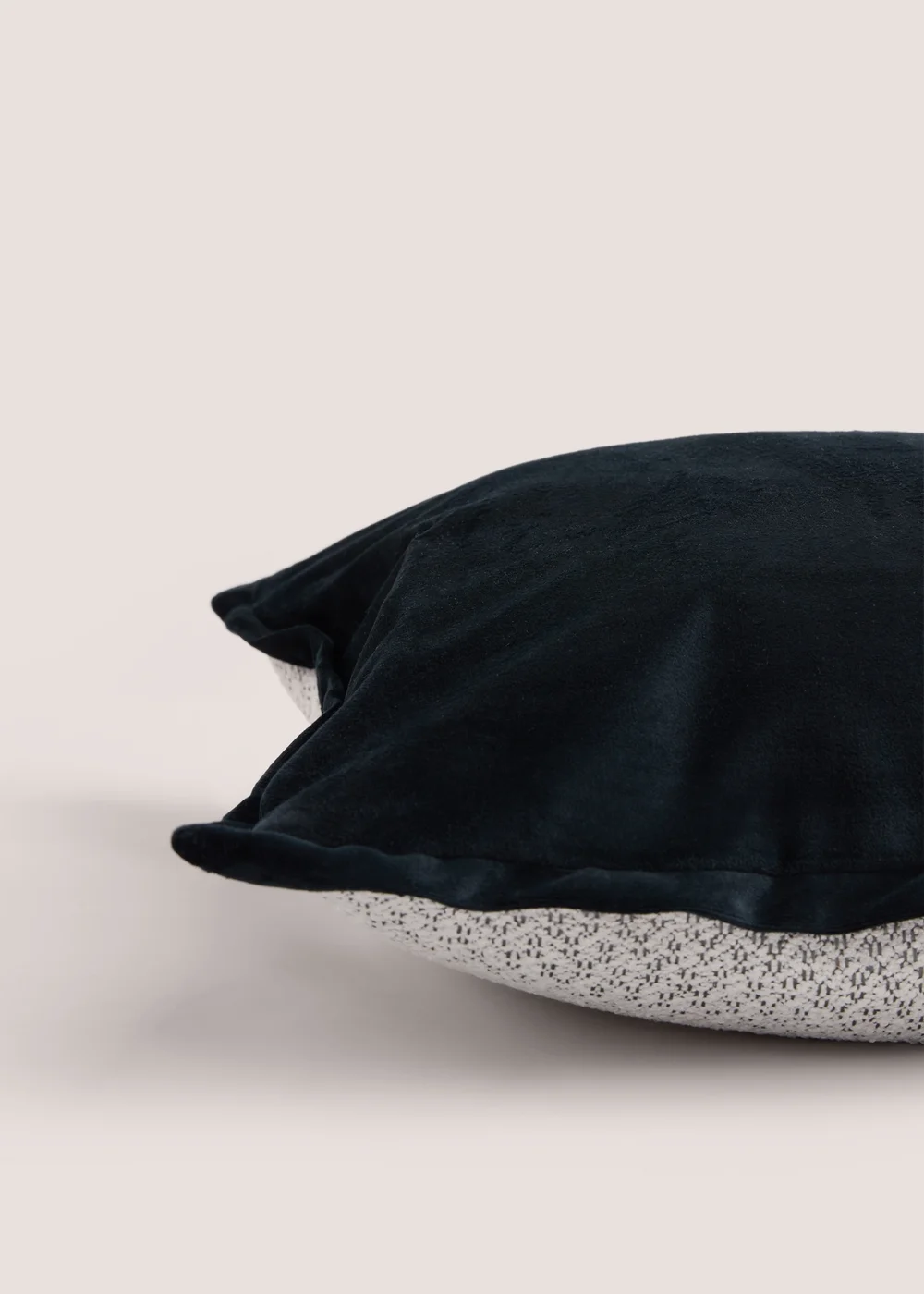 White Mono Oxford Edge Cushion Image 2