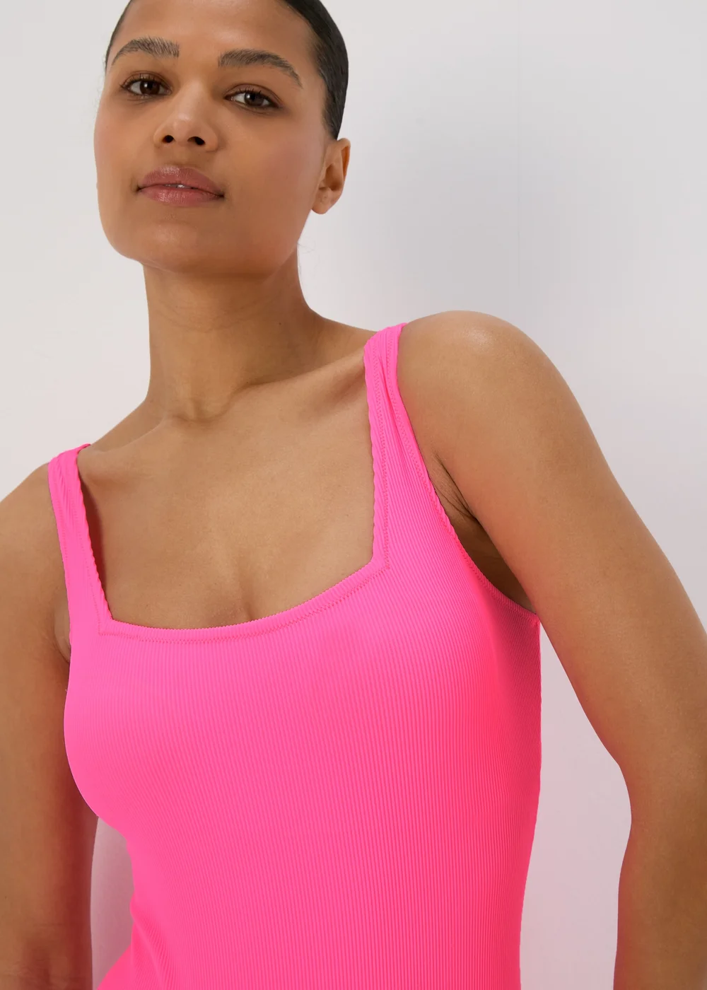 Pink Textured Swimsuit - 6 Image 3