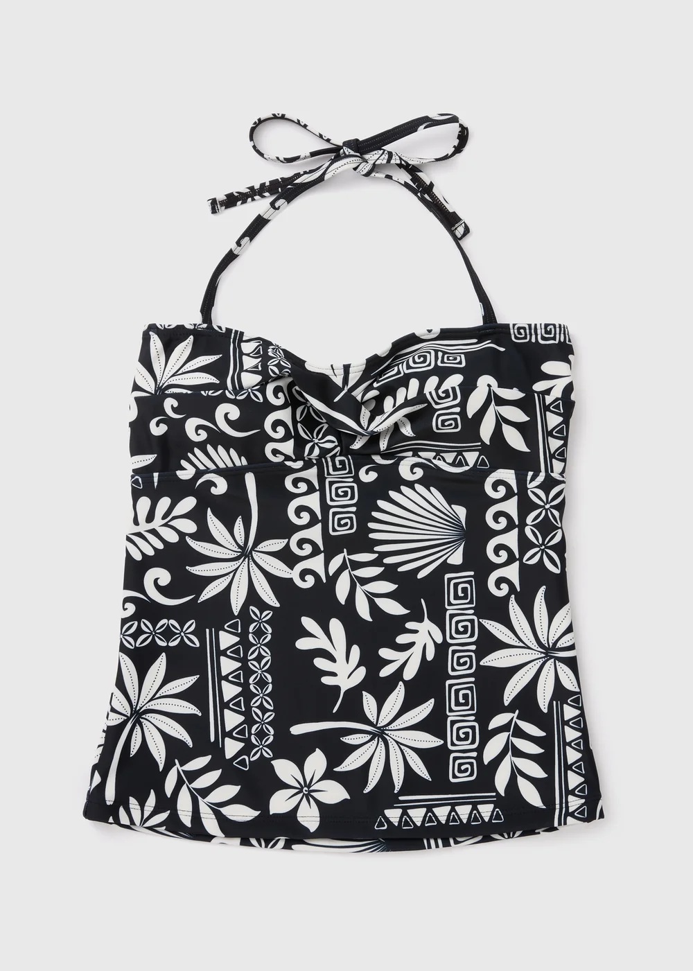 Black & Cream Tile Tankini - 8 Image 4