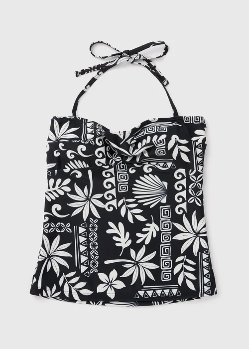 Black & Cream Tile Tankini - 8 Image 4