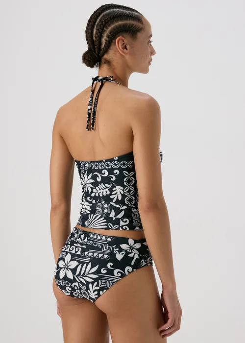Black & Cream Tile Print Bikini Briefs - Size 8 Image 2