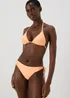 Orange Triangle Ribbed Bikini Top - Size 6 Image 3