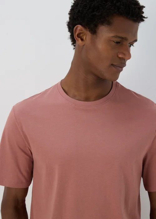 3 Pack Khaki Stone & Pink Plain T-Shirt - S Image 4