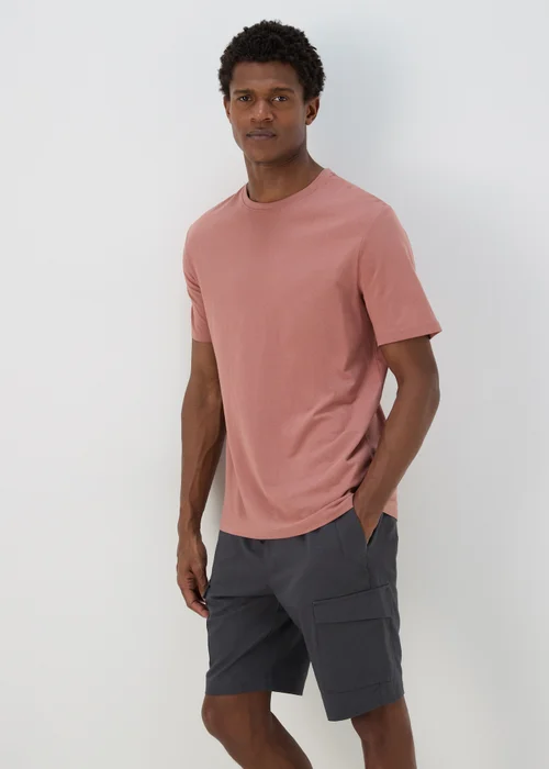 3 Pack Khaki Stone & Pink Plain T-Shirt - S Image 5