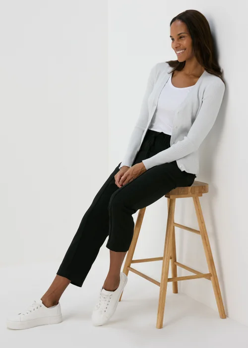 Grey Marl Button Through Cardigan - 8 Image 4